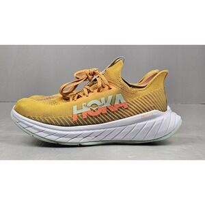 HOKA ONE ONE Carbon‎ X 3 Running Shoes Womens 9.5D Orange Athletic Sneakers